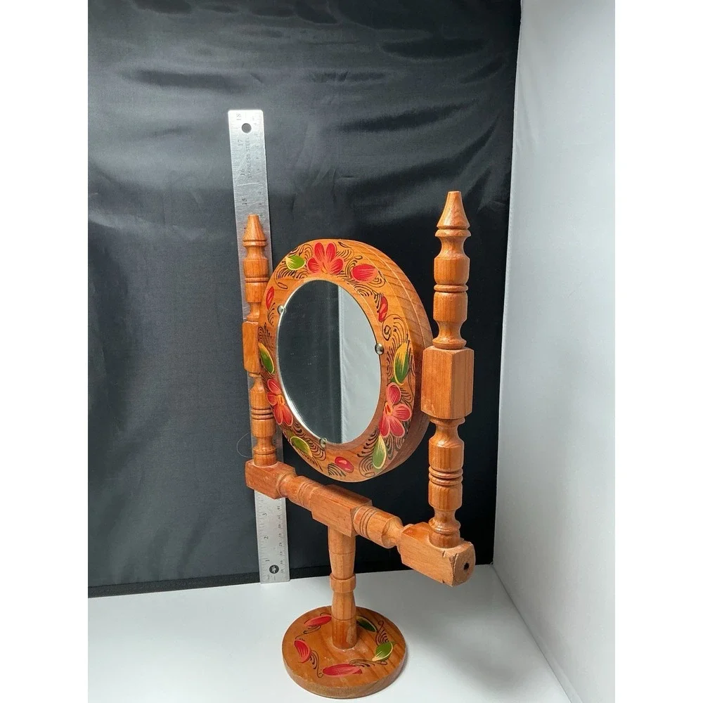 Vintage Painted Dresser Mirror Wood Frame BOHO Chic Retro‎ Farmhouse Decor